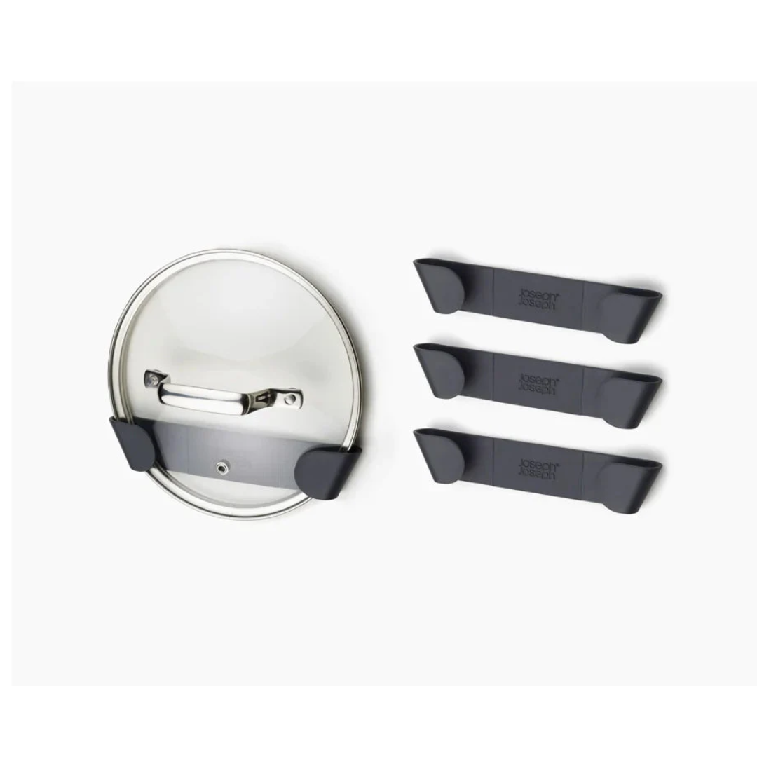Joseph Joseph Cupboard Store Set of 4 In-cupboard Pan Lid Holders - Red Rhino