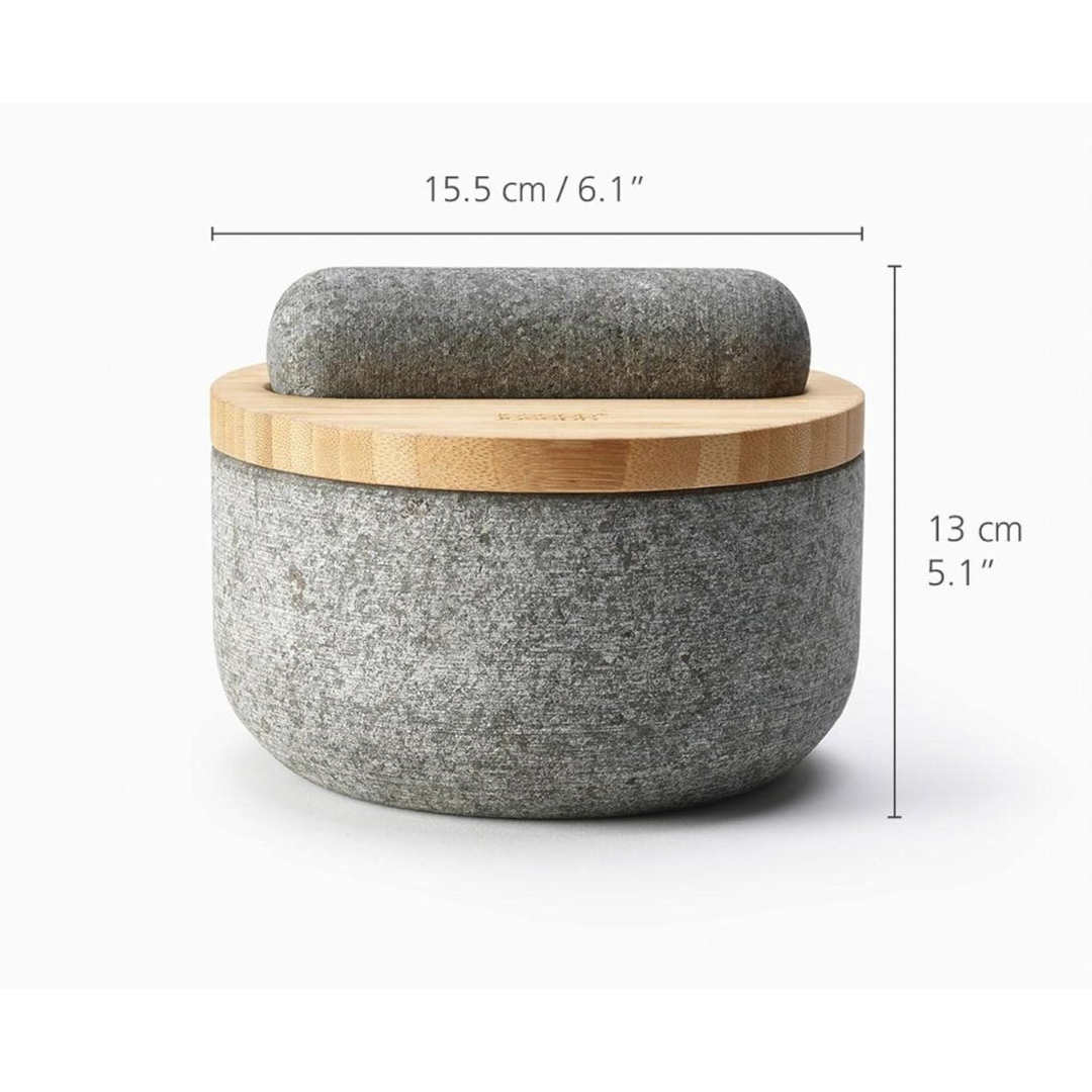 Joseph Joseph Dash Pestle & Mortar w/Bamboo Lid - Red Rhino