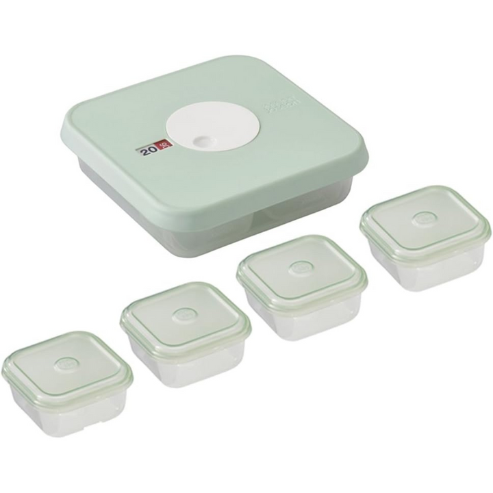 Joseph Joseph Dial Storage 5-Piece Baby Food Container Set (Stage 2) - Red Rhino