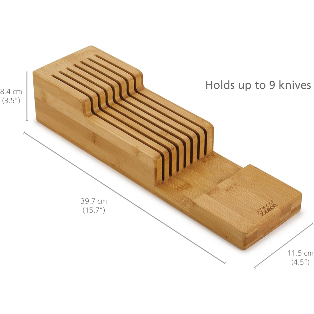 Joseph Joseph Drawer Store Bamboo 2tier Knife Organiser - Red Rhino