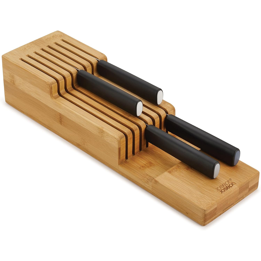 Joseph Joseph Drawer Store Bamboo 2tier Knife Organiser - Red Rhino