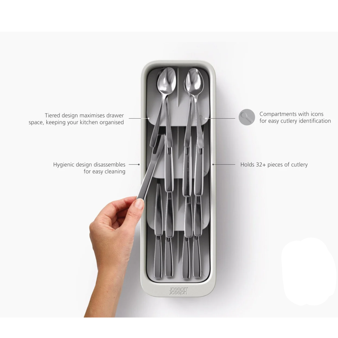 Joseph Joseph DrawerStore Compact Cutlery Organiser - Red Rhino