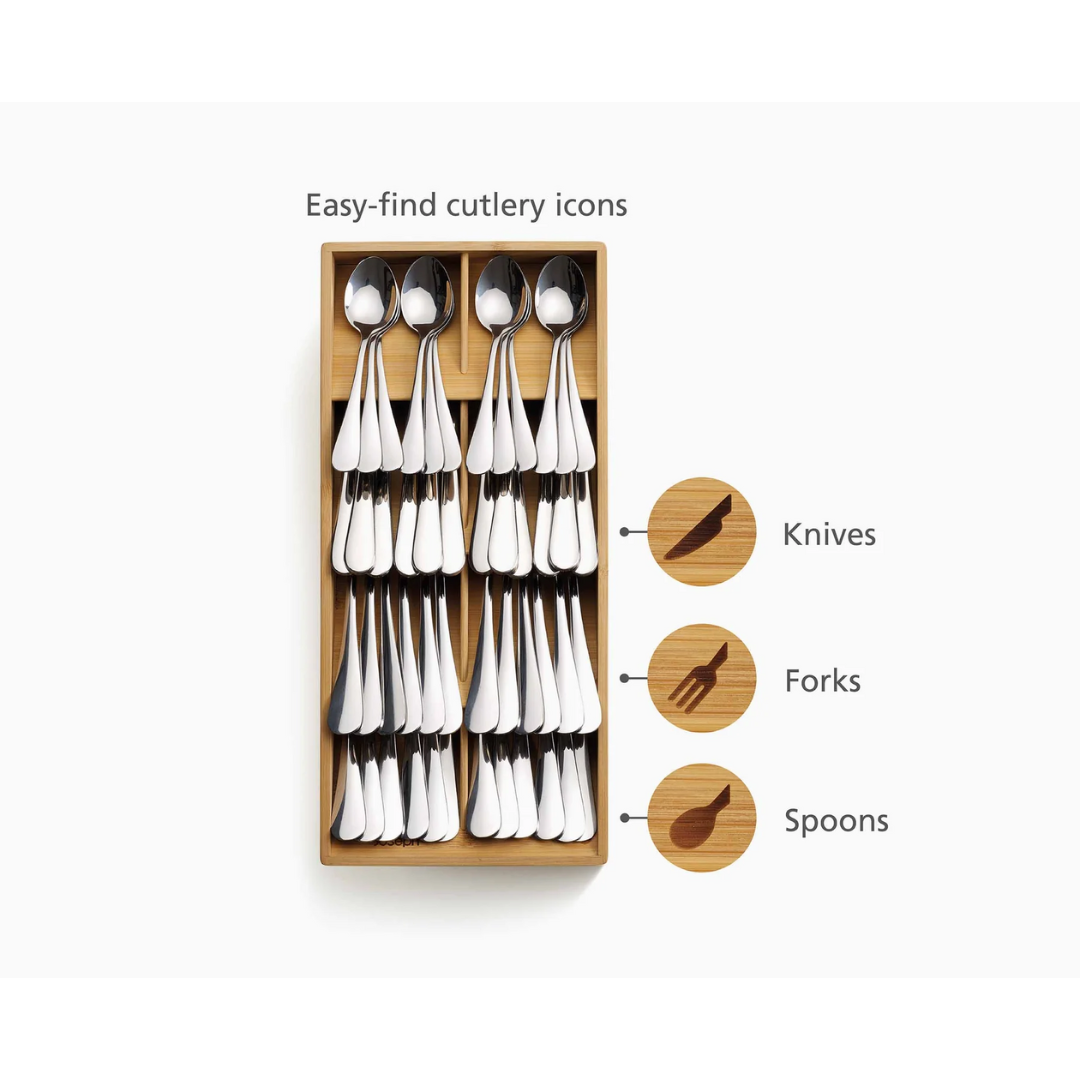 Joseph Joseph DrawerStore Large Bamboo Cutlery Organiser - Red Rhino