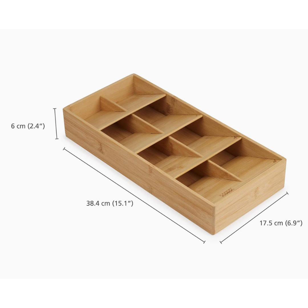 Joseph Joseph DrawerStore Large Bamboo Cutlery Organiser - Red Rhino