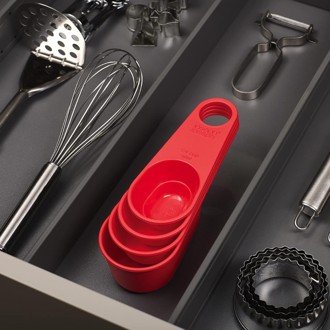 Joseph Joseph Duo 4 Piece Measuring Cup Set - Red Rhino