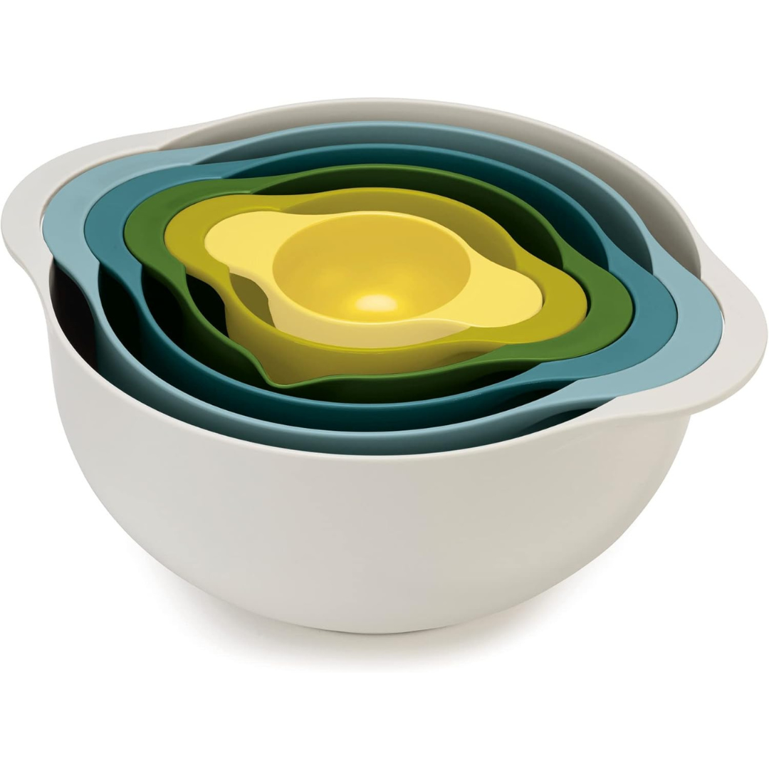 Joseph Joseph Duo 6 Piece Food Preparation Bowl Set - Red Rhino