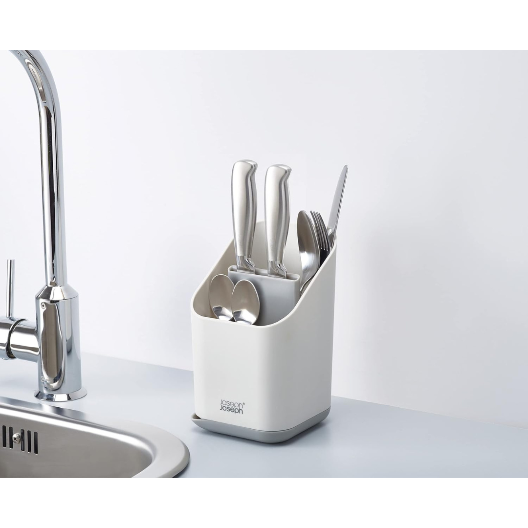 Joseph Joseph Duo Cutlery Drainer With Knife Slot - Red Rhino
