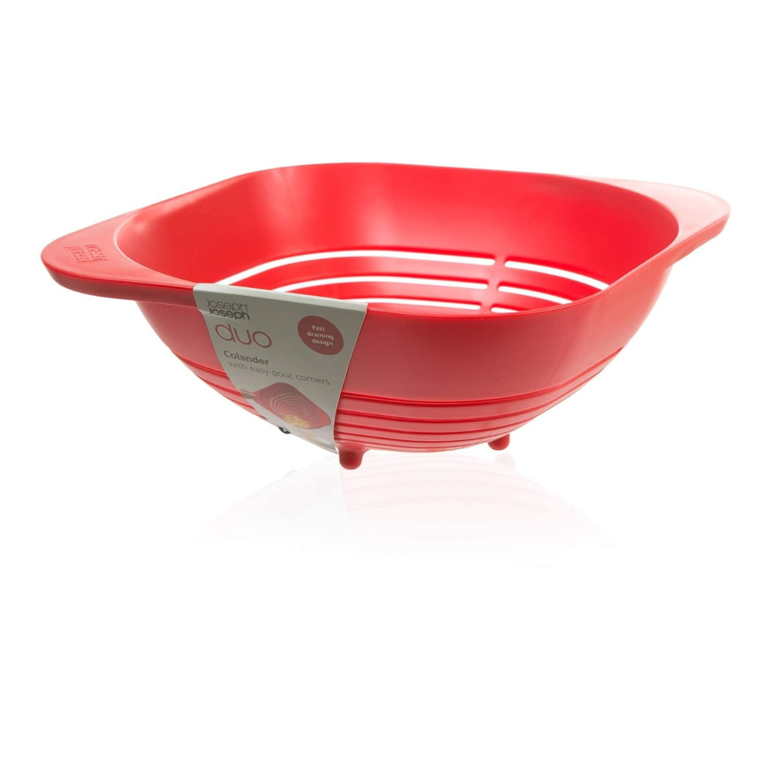 Joseph Joseph Duo Pour Easy Colander - Red - Red Rhino