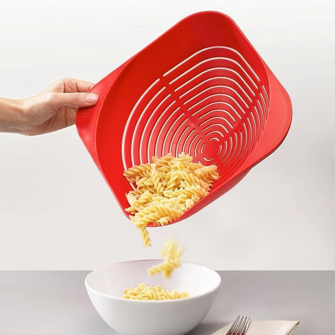 Joseph Joseph Duo Pour Easy Colander - Red - Red Rhino