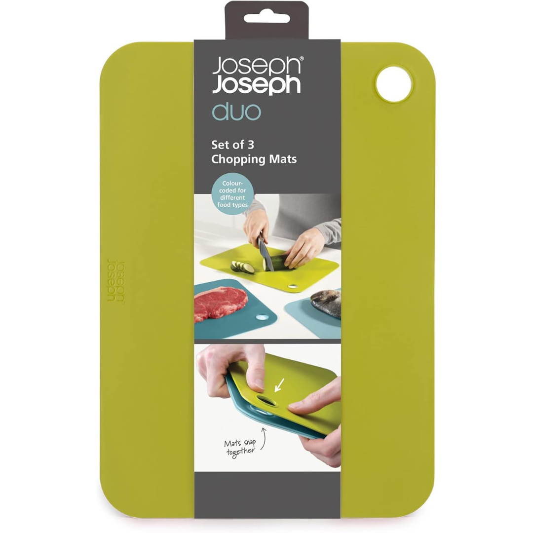 Joseph Joseph Duo Set of 3 Chopping Mats - Red Rhino