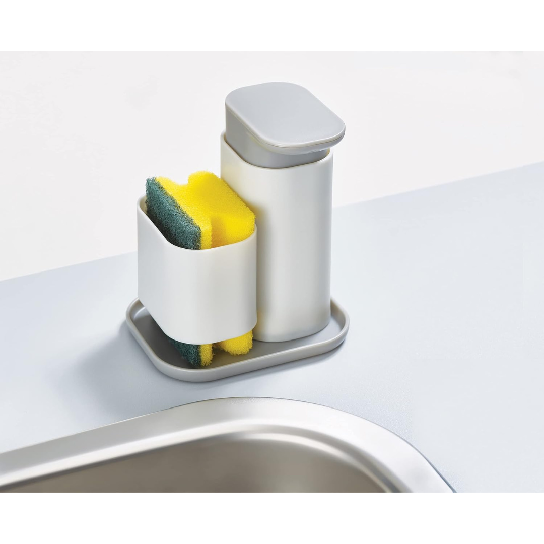 Joseph Joseph Duo Soap Pump With Sponge Holder - Red Rhino