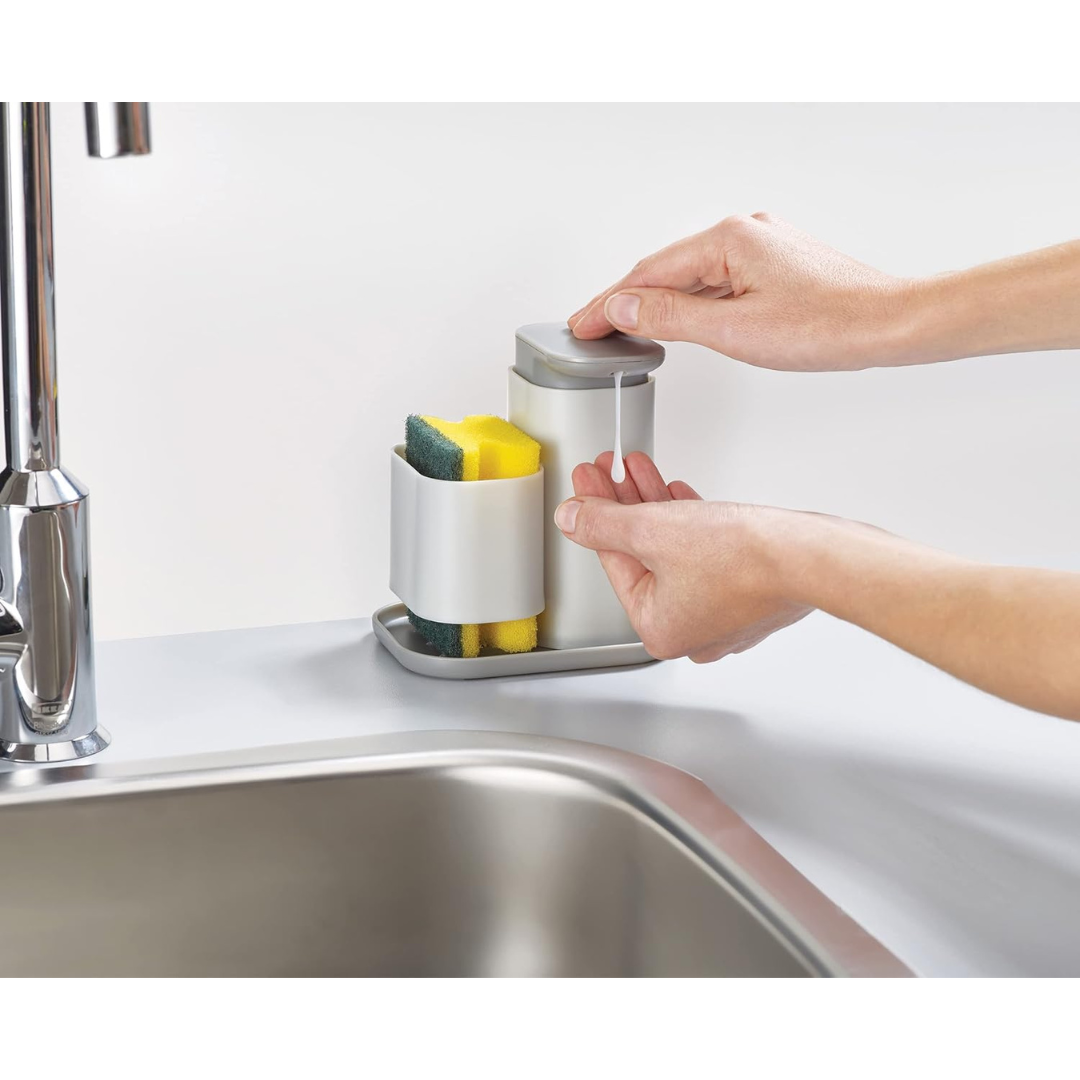 Joseph Joseph Duo Soap Pump With Sponge Holder - Red Rhino