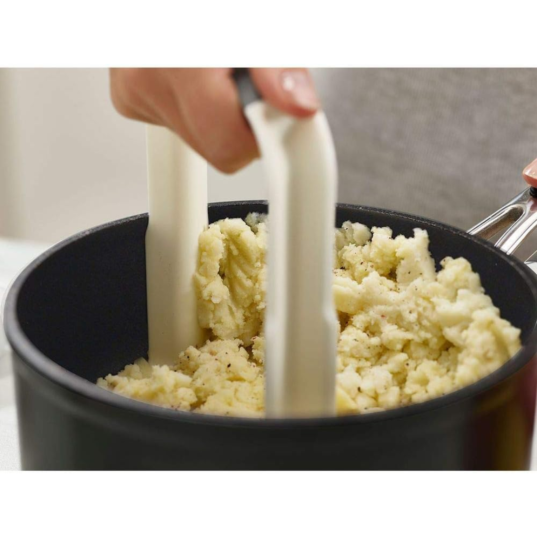 Joseph Joseph Easy-Mash Potato Masher - White - Red Rhino