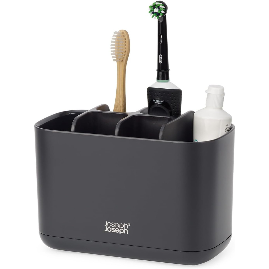 Joseph Joseph EasyStore Large Toothbrush Caddy (Black) - Red Rhino