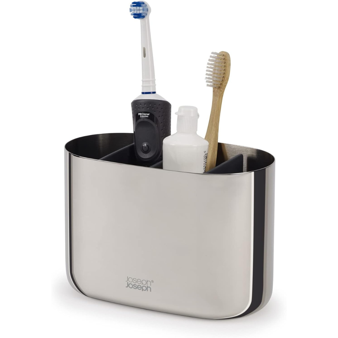 Joseph Joseph EasyStore Luxe Large Tbrush Caddy (Steel) - Red Rhino
