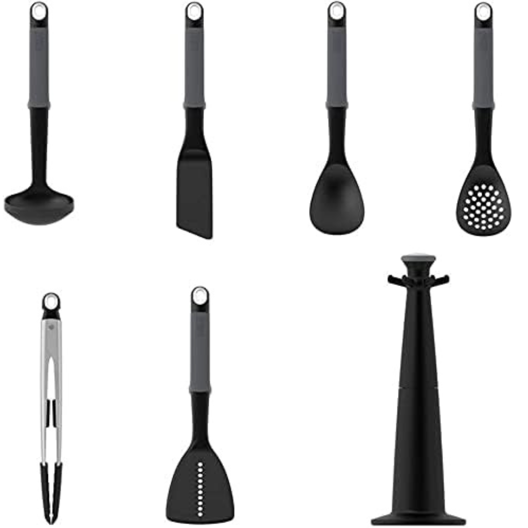 Joseph Joseph Elevate Carousel 6pc with Tongs (Grey) - Red Rhino