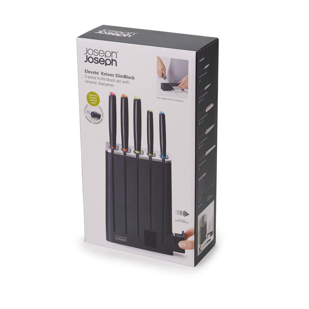 Joseph Joseph Elevate Knives SlimBlock 5-pc (Mcolor) - Red Rhino