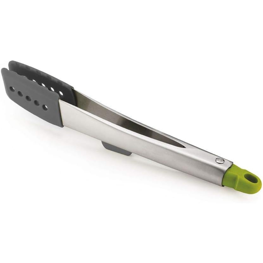 Joseph Joseph Elevate Lockable Tongs Large (Grey/Green) - Red Rhino