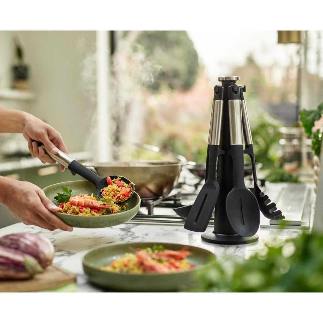 Joseph Joseph Elevate Silicone/Steel Carousel 5pc Set - Red Rhino