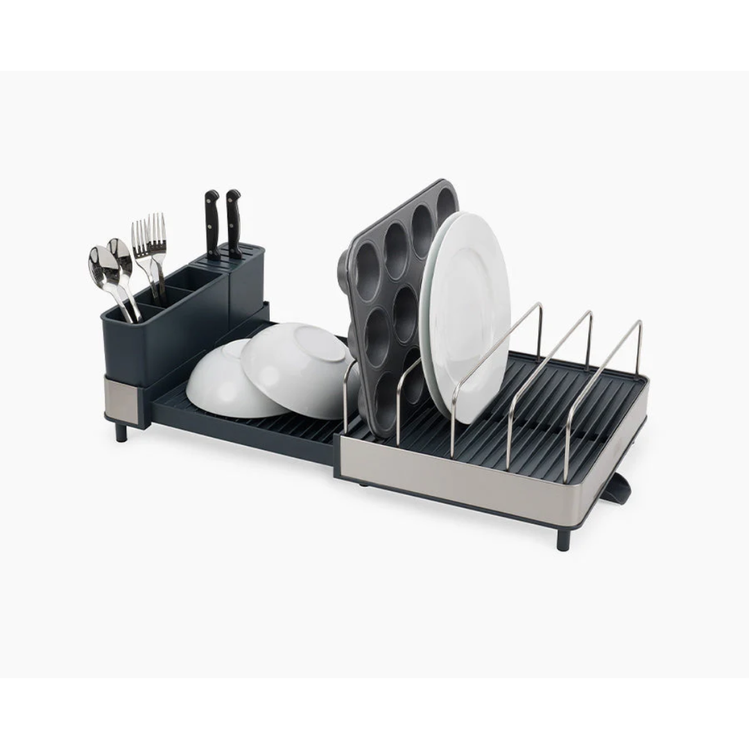 Joseph Joseph Extend Max steel dish rack, front view