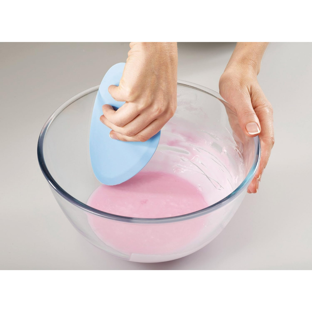 Joseph Joseph Fin Silicone Bowl Scraper - Blue - Red Rhino