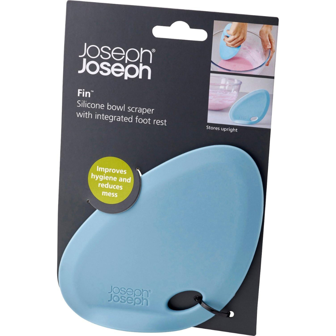 Joseph Joseph Fin Silicone Bowl Scraper - Blue - Red Rhino