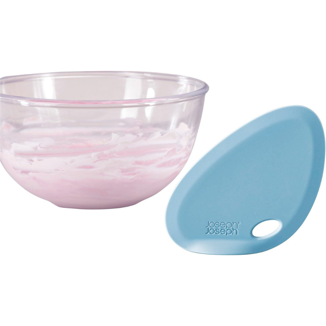 Joseph Joseph Fin Silicone Bowl Scraper - Blue - Red Rhino