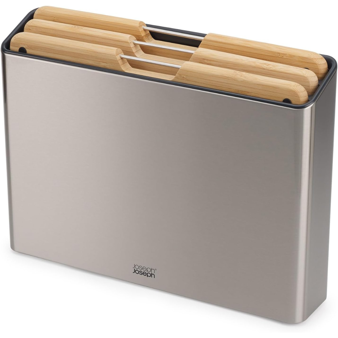 Joseph Joseph Folio Steel Bamboo 3pc Board Set (Steel) - Red Rhino