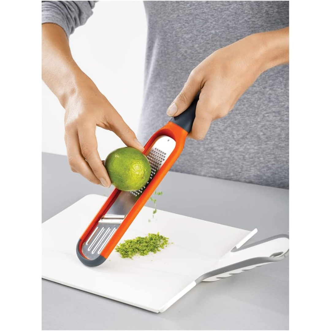 Joseph Joseph Handi-Grate 2-in-1 Mini Grater and Slicer - Orange - Red Rhino