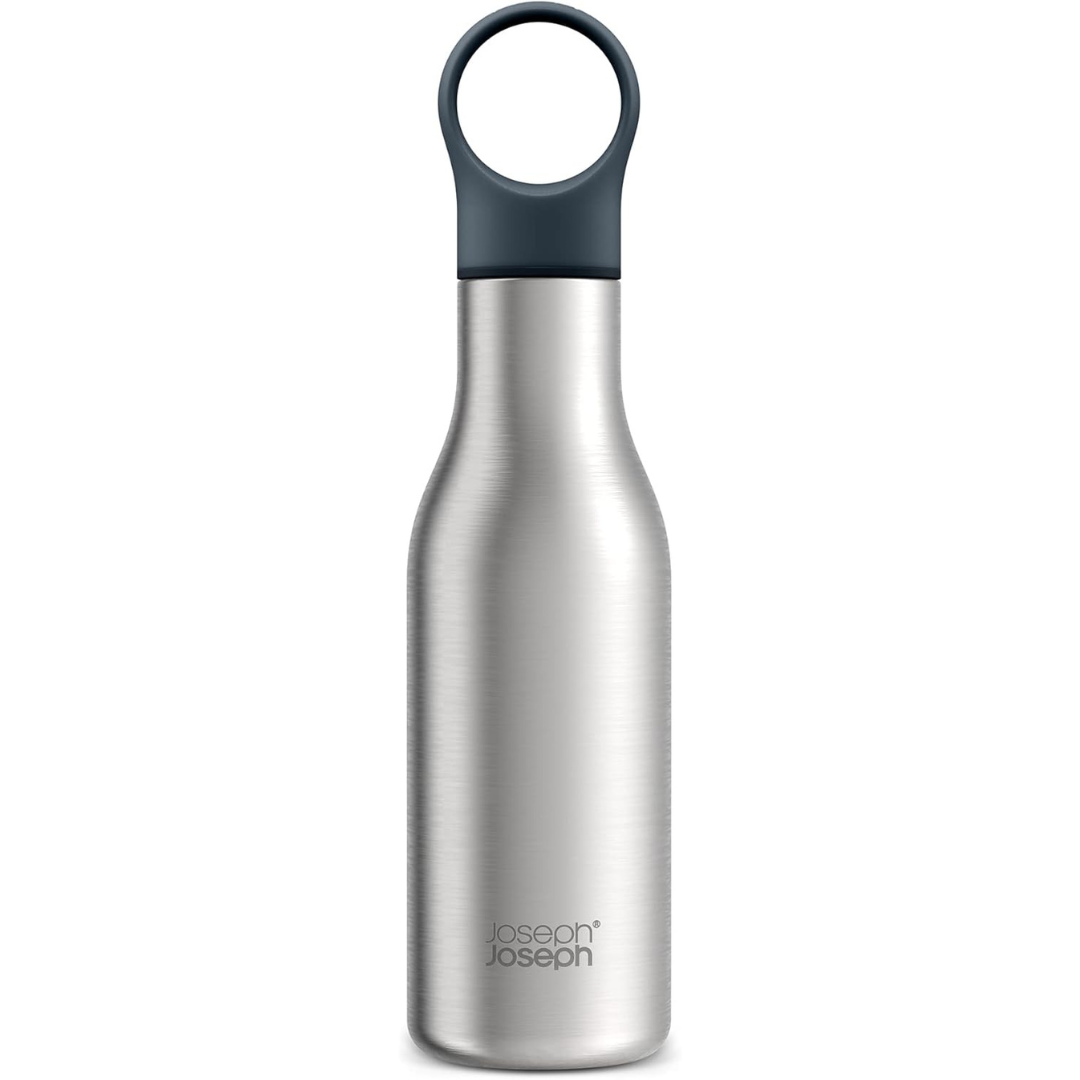 Joseph Joseph Loop Water Bottle 500Ml - [Steel/Grey] - Red Rhino