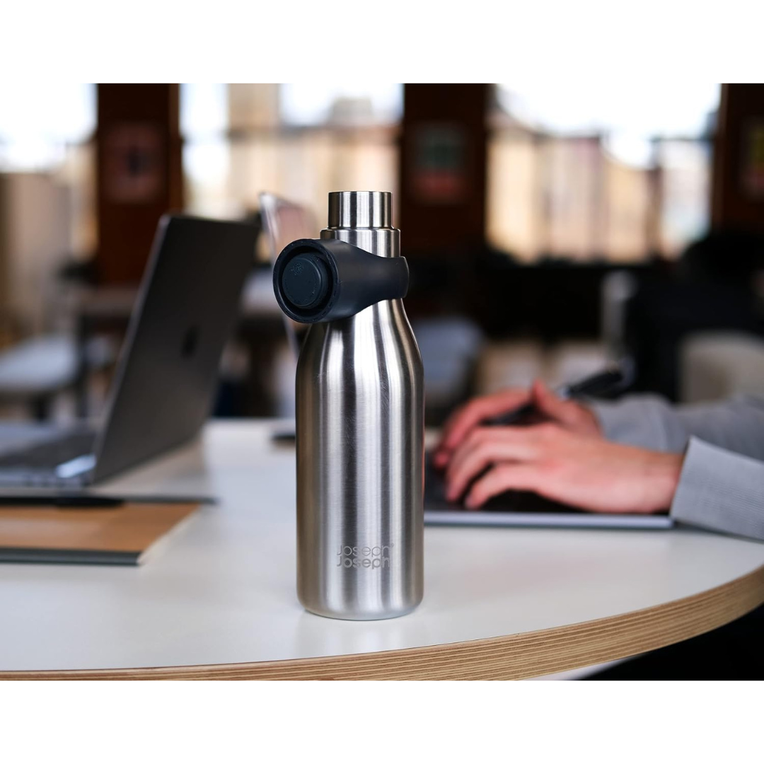 Joseph Joseph Loop Water Bottle 500Ml - [Steel/Grey] - Red Rhino