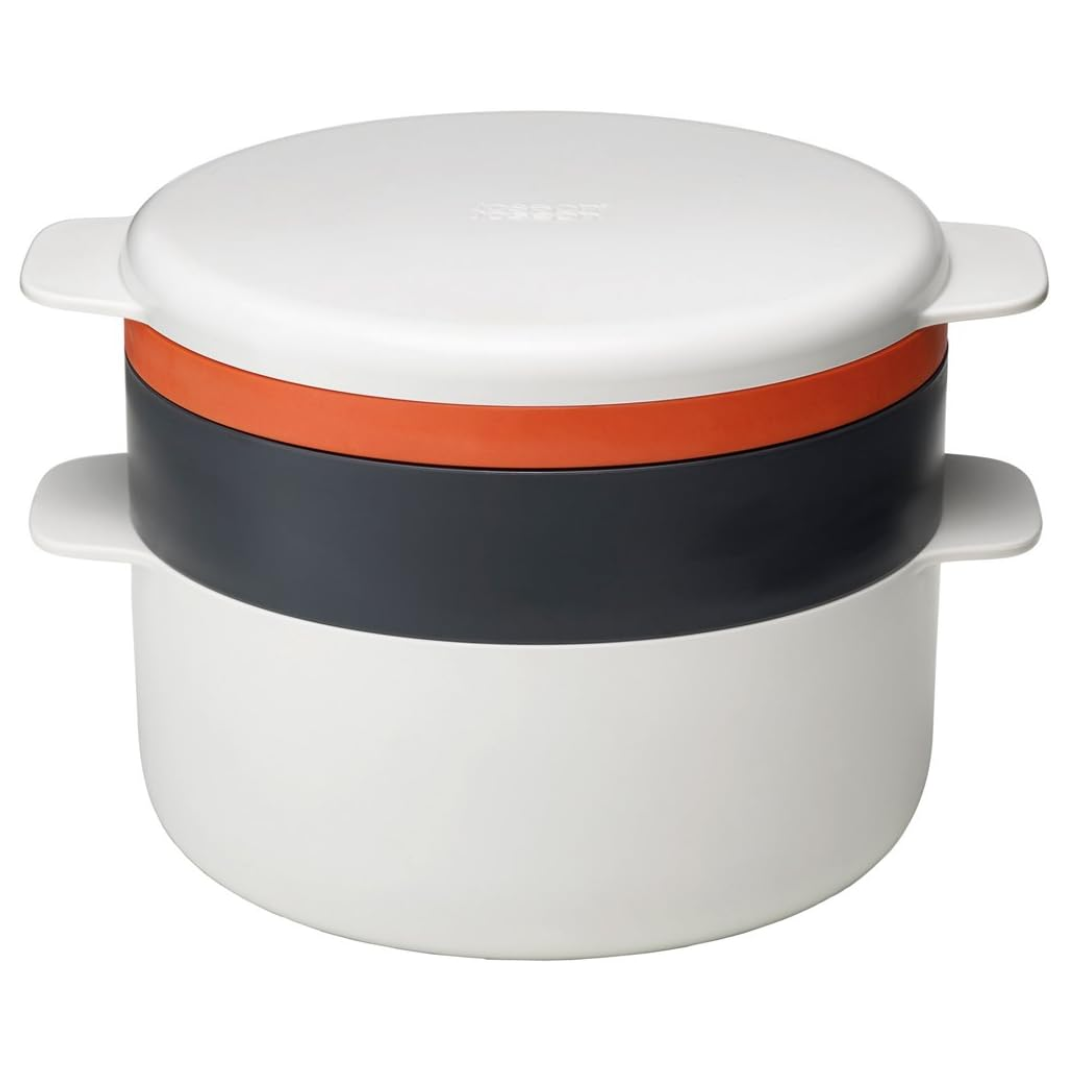 Joseph Joseph M-Cuisine 4-piece stackable microwave cooking set Stone/orange - Red Rhino