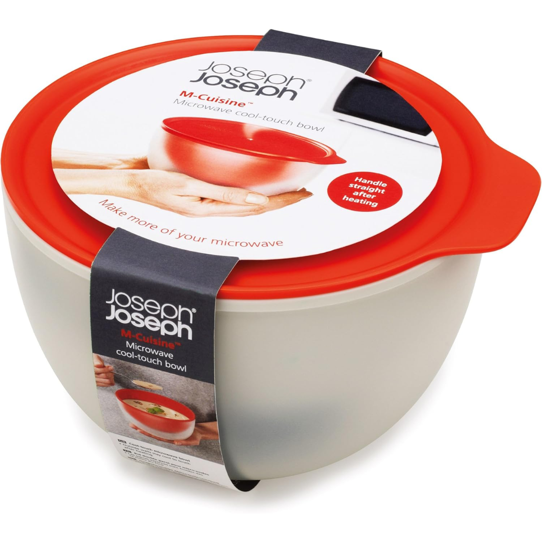 Joseph Joseph M-Cuisine Cool-Touch Microwave Bowl - Stone/Orange - Red Rhino