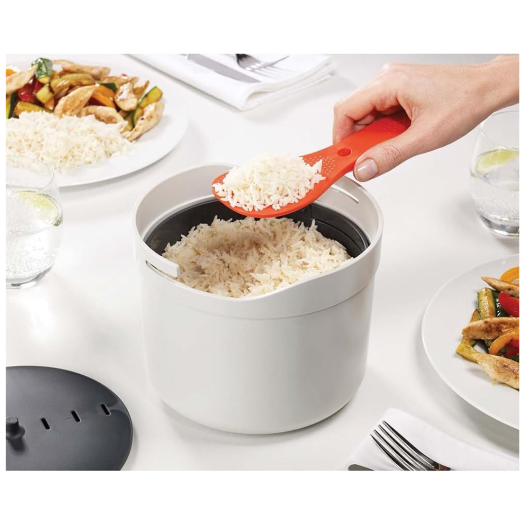 Joseph Joseph M-Cuisine Microwave Rice and Grain Cooker - Stone/Orange - Red Rhino