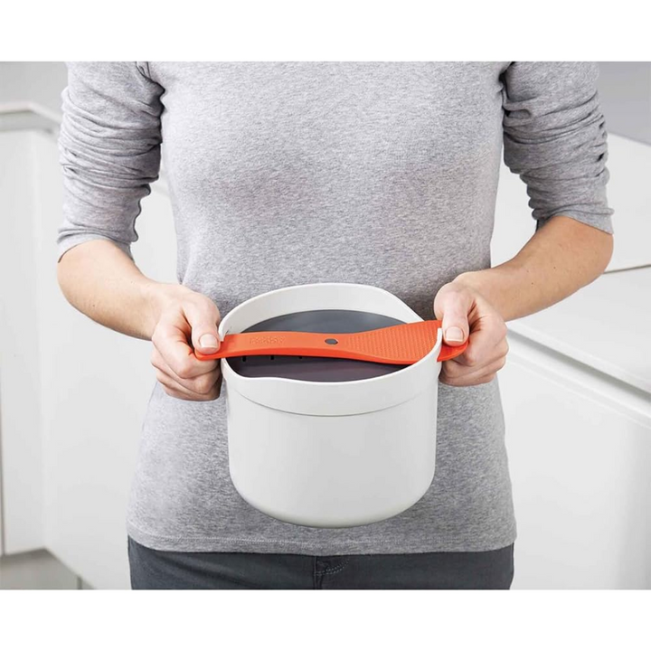 Joseph Joseph M-Cuisine Microwave Rice and Grain Cooker - Stone/Orange - Red Rhino