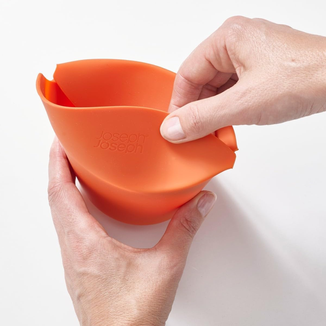 Joseph Joseph M-Cuisine Microwave Popcorn Maker 2-Piece, Orange & Grey - Red Rhino