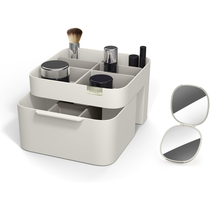 Joseph Joseph Make Me up Compact Mirror &Bottle Organiser[shell] - Red Rhino