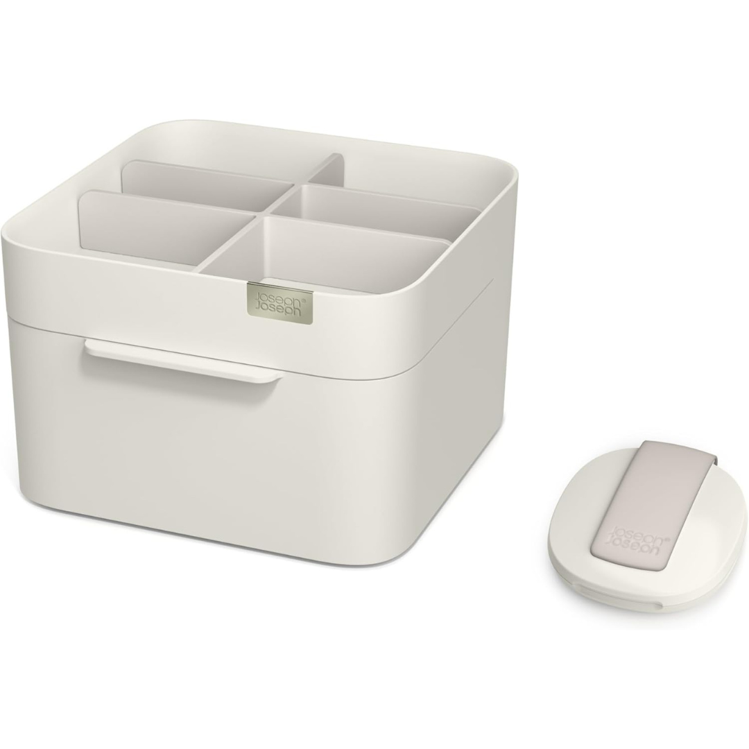 Joseph Joseph Make Me up Compact Mirror &Bottle Organiser[shell] - Red Rhino