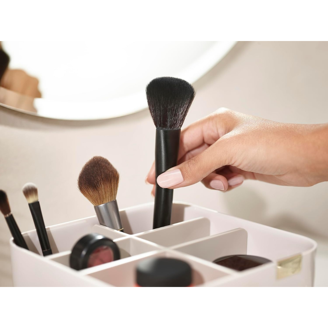 Joseph Joseph Make Me up Compact Mirror &Bottle Organiser[shell] - Red Rhino