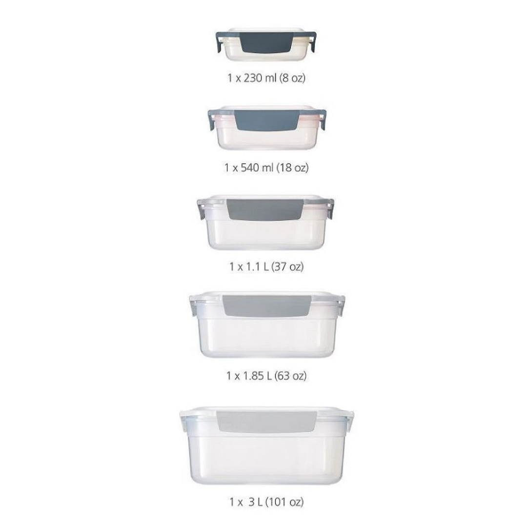 Joseph Joseph Nest Lock 5-Piece Storage Set Sky Edition - Red Rhino
