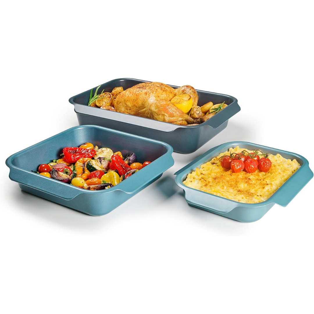 Joseph Joseph Nest Oven Set of 3 Roasting Trays - Red Rhino