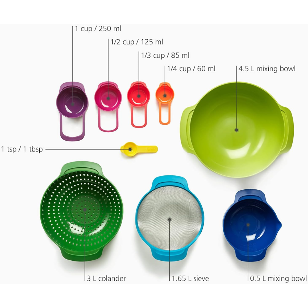 Joseph Joseph Nest Plus 9 - (9 piece set) - Red Rhino