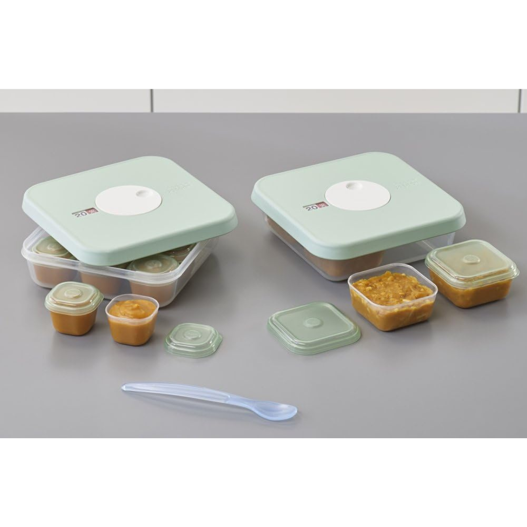 Joseph Joseph Dial Storage 5-Piece Baby Food Container Set (Stage 2) - Red Rhino