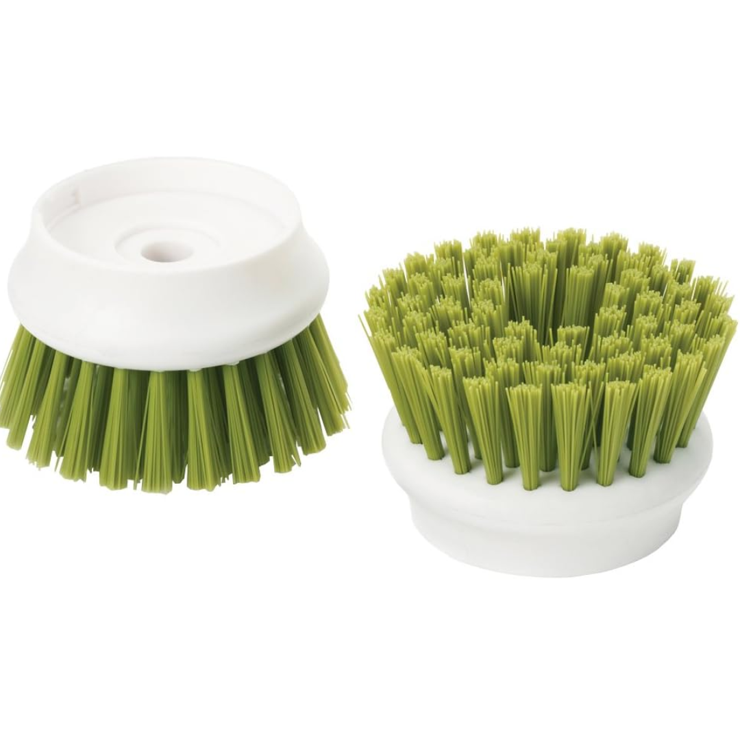 Joseph Joseph Palm Scrub Set Of 2 Replacement Bristle Heads Green - Red Rhino