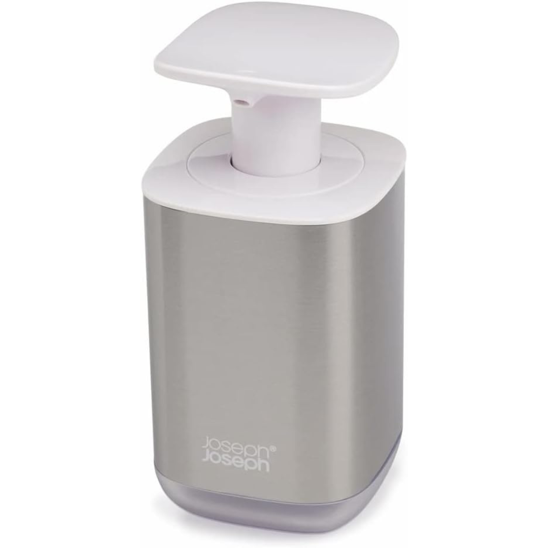 Joseph Joseph Presto Steel Soap Dispenser - White - Red Rhino