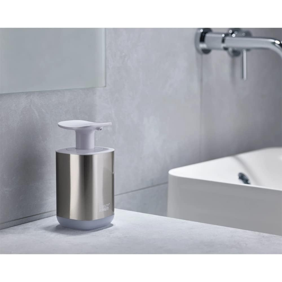 Joseph Joseph Presto Steel Soap Dispenser - White - Red Rhino