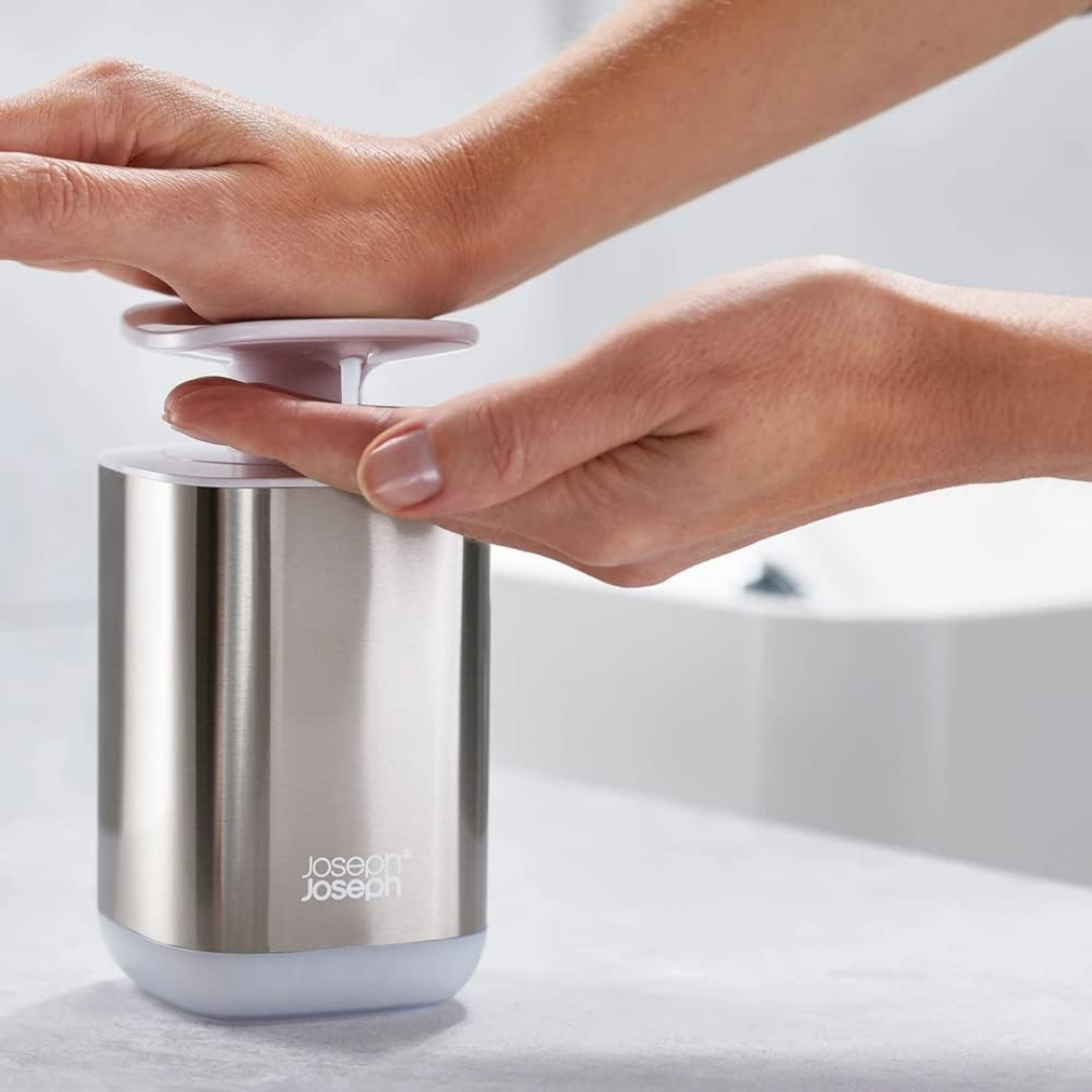 Joseph Joseph Presto Steel Soap Dispenser - White - Red Rhino