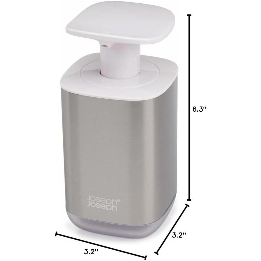 Joseph Joseph Presto Steel Soap Dispenser - White - Red Rhino