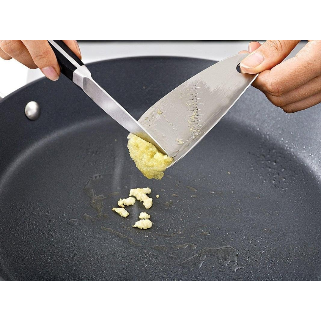 Joseph Joseph Shred-line Garlic & Ginger Grater - Stainless steel - Red Rhino