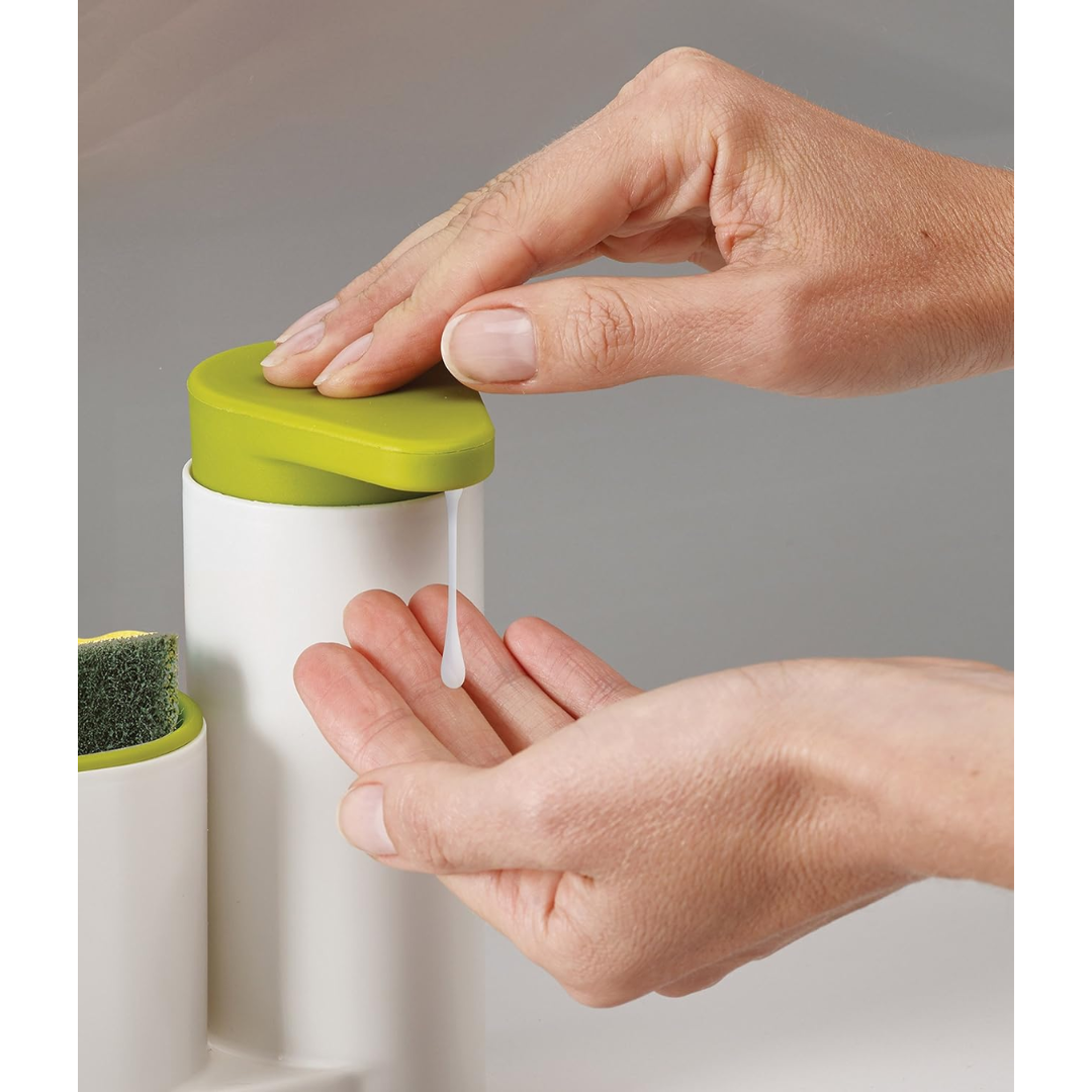 Joseph Joseph SinkBase Plus - White/ Green - Red Rhino